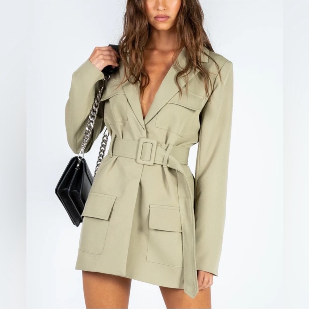 Lioness Blazer mini Dress - Khaki